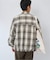 オンブレチェック ZIPUP SHIRTS BZ