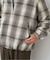 オンブレチェック ZIPUP SHIRTS BZ