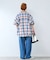 オンブレチェック ZIPUP SHIRTS BZ