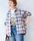オンブレチェック ZIPUP SHIRTS BZ