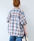 オンブレチェック ZIPUP SHIRTS BZ