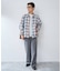 オンブレチェック ZIPUP SHIRTS BZ