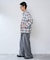 オンブレチェック ZIPUP SHIRTS BZ