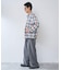 オンブレチェック ZIPUP SHIRTS BZ