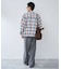 オンブレチェック ZIPUP SHIRTS BZ