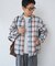 オンブレチェック ZIPUP SHIRTS BZ