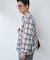 オンブレチェック ZIPUP SHIRTS BZ