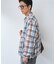 オンブレチェック ZIPUP SHIRTS BZ