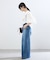 リネンメッシュ ラッフルブラウス