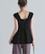 《セットアップ対応》コンフォートジャージーライクペプラムトップ