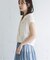 《セットアップ対応》エステルツイルショートジレブラウス