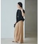Sleeveless gather TEE
