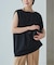 Sleeveless gather TEE