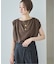 Sleeveless gather TEE