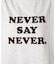 JS  FES NEVER  LOGO Tシャツ