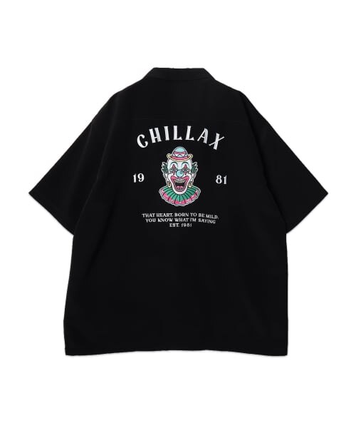 CHILLAX】 シルキータッチ マルチデザイン刺繍 接触冷感BIGシャツ