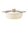 フィオーレ セラミック加工IH対応ガラス蓋付二食鍋28cm
