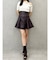 シアーチェックバックレースアップミニスカパン