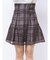 シアーチェックバックレースアップミニスカパン