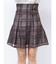 シアーチェックバックレースアップミニスカパン