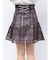 シアーチェックバックレースアップミニスカパン