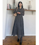 ツイストネックロングスリーブワンピース