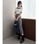 【MARY QUANTコラボ】サイドロゴナロースカート【セットアップ着用可】