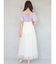 コルセットチュールドッキングフレアスカート