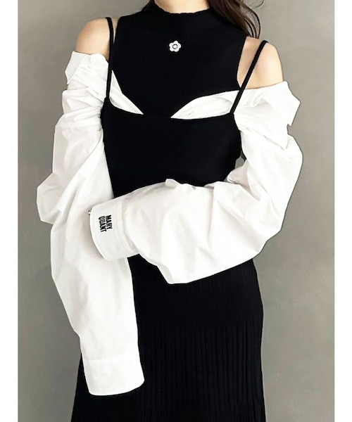 マリークワント　バックシャンデイジーストラップマーメイドニットワンピース MERCURYDUO（マーキュリーデュオ） ワンピース 「MARY QUANTコラボ