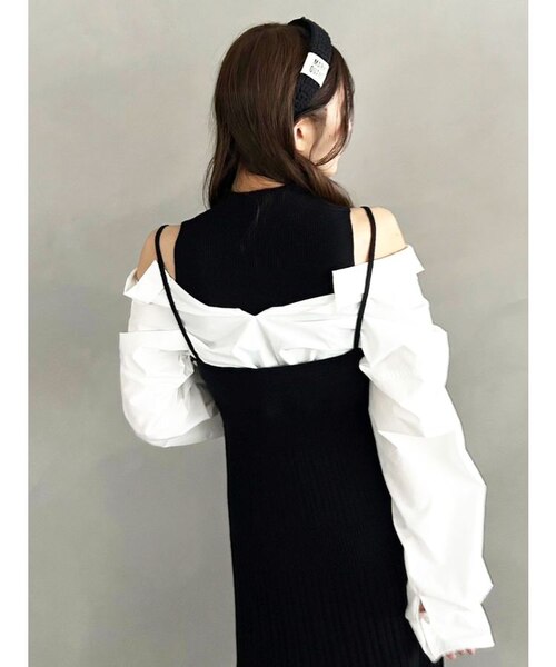 MARY QUANTコラボ】シャツドッキングニットワンピース｜マーキュリー