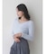 ミニシャギーVネッククロップドニット