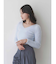 ミニシャギーVネッククロップドニット