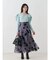 フロッキープリントフレアスカート