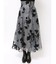 フロッキープリントフレアスカート