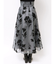 フロッキープリントフレアスカート