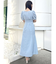 レースデコルテドットワンピース