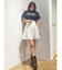 【MARY QUANTコラボ】デイジーフロッキープリントバックレースアップミニスカパン