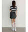 ベルト付きレイヤードミニスカートパンツ
