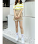 ベルト付きレイヤードミニスカートパンツ