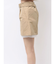 ベルト付きレイヤードミニスカートパンツ