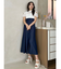 シアーチェックラッフルドッキングワンピース