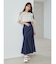バックレースアップストレッチマーメイドスカート