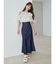 バックレースアップストレッチマーメイドスカート