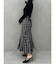 バックレースアップストレッチマーメイドスカート