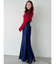 バックレースアップストレッチマーメイドスカート