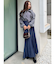 バックレースアップストレッチマーメイドスカート