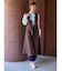 シフォンラッフルフリルボウタイブラウス
