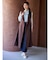 シフォンラッフルフリルボウタイブラウス