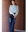 シフォンラッフルフリルボウタイブラウス