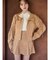 シフォンラッフルフリルボウタイブラウス